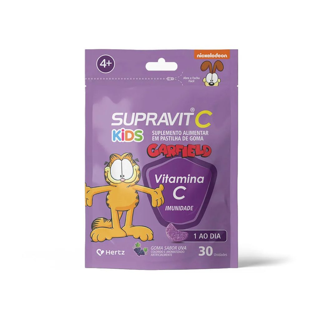 Supravit C Garfield Kids Com 30 Gomas Uva Imunidade