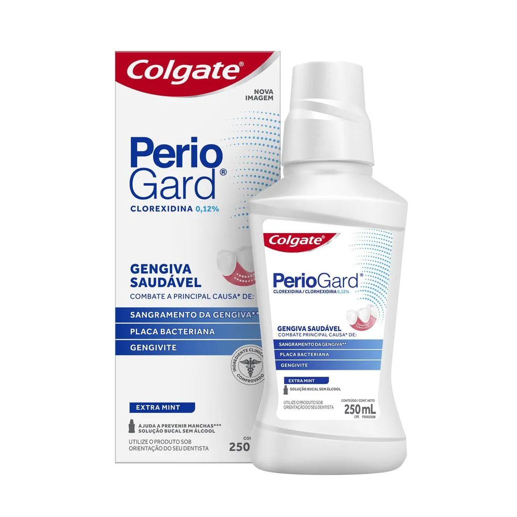 Enxaguante Bucal Colgate Periogard Gengiva Saudável Extra Mint 250ml