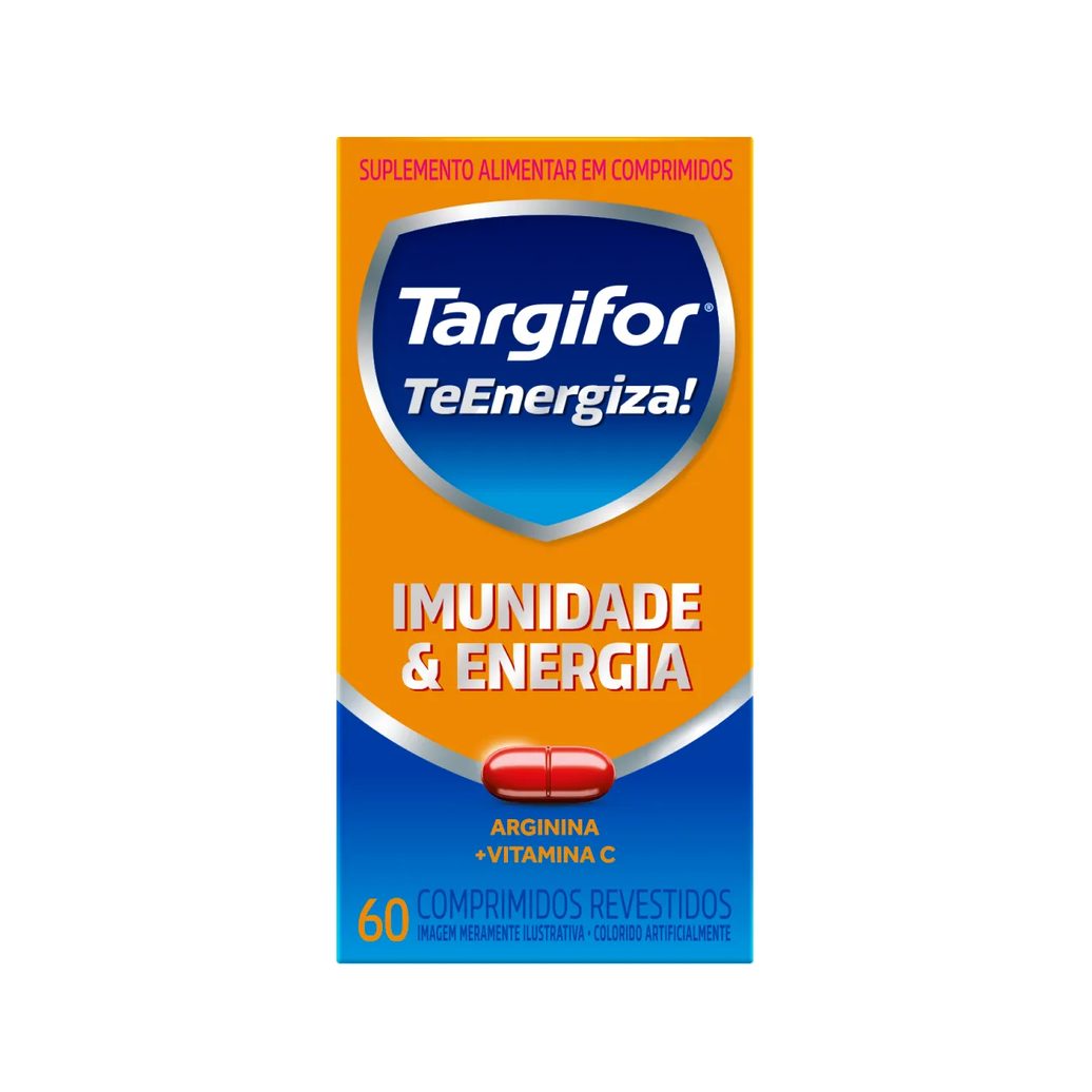 Vitamina C 500mg + Arginina 500mg Targifor TeEnergiza! 60 comprimidos