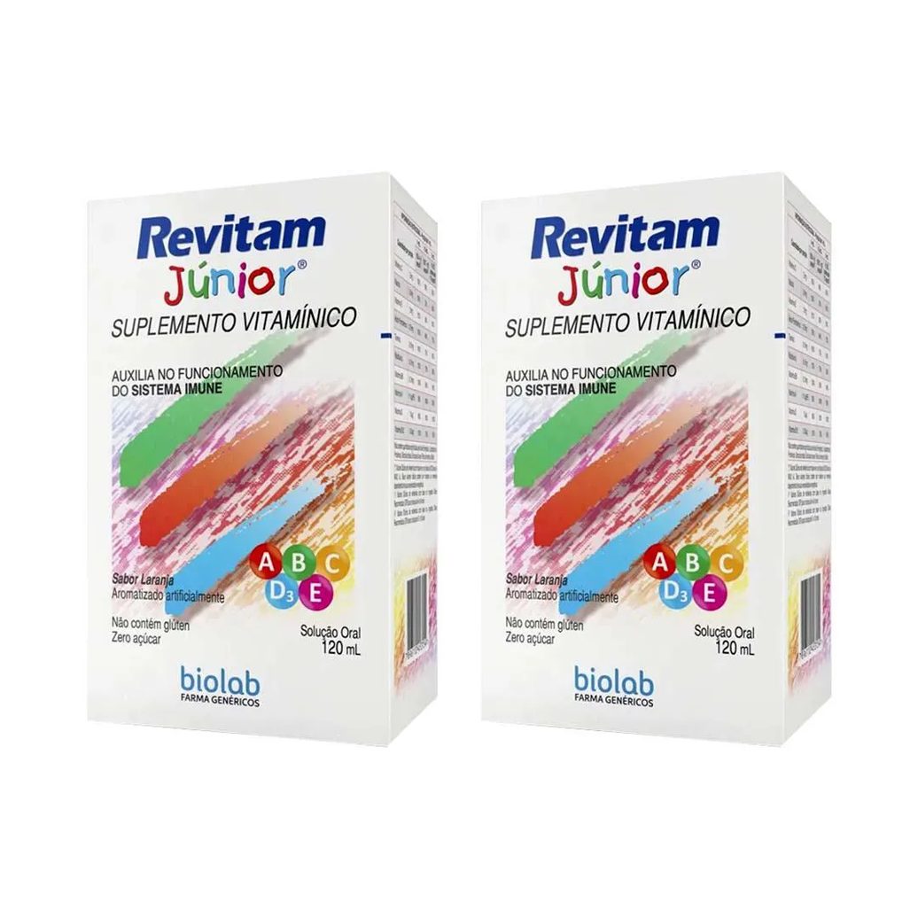 Kit 2 Suplemento Revitam Junior 120ml Sabor Laranja – Biolab