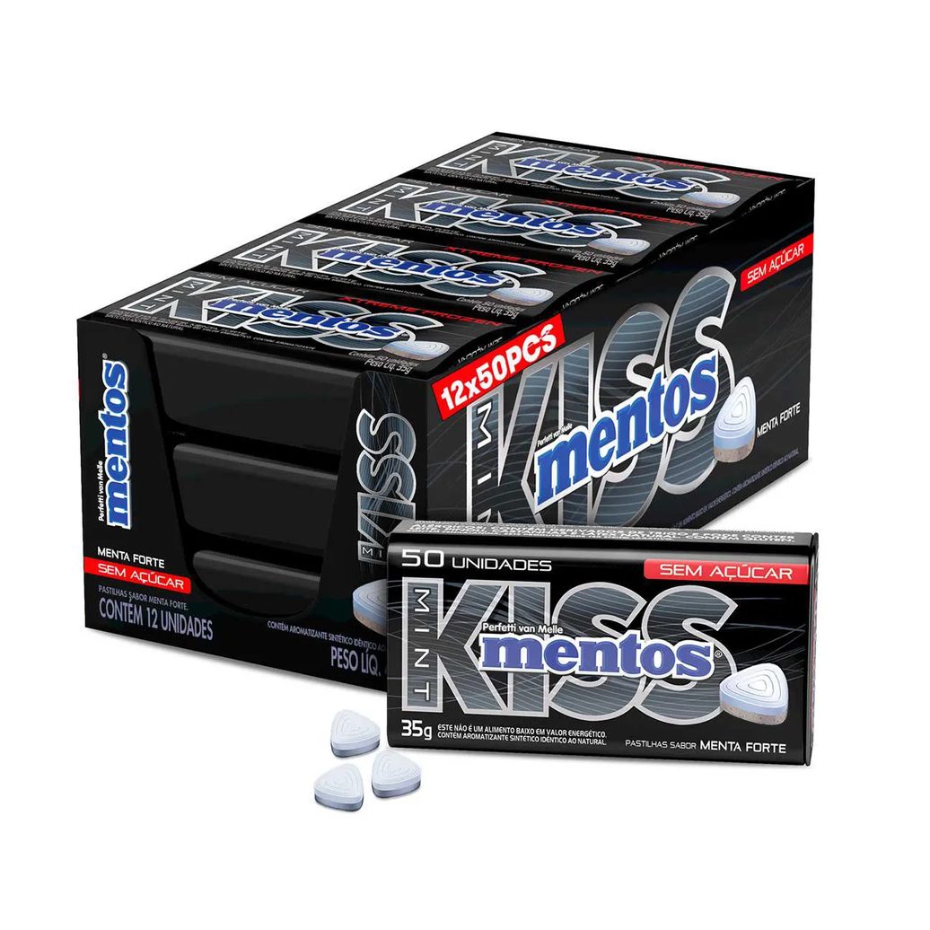 Mentos Kiss Xtreme Frozen Mint com 35g