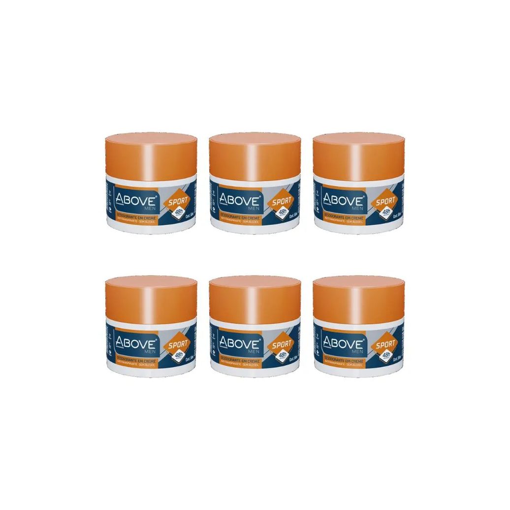 Desodorante Creme Above Sport 50g-Kit C/6un