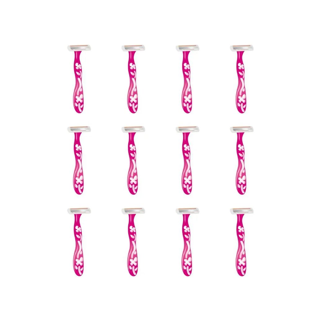 Aparelho de Barbear Bic Soleil Rosa-Kit C/12un