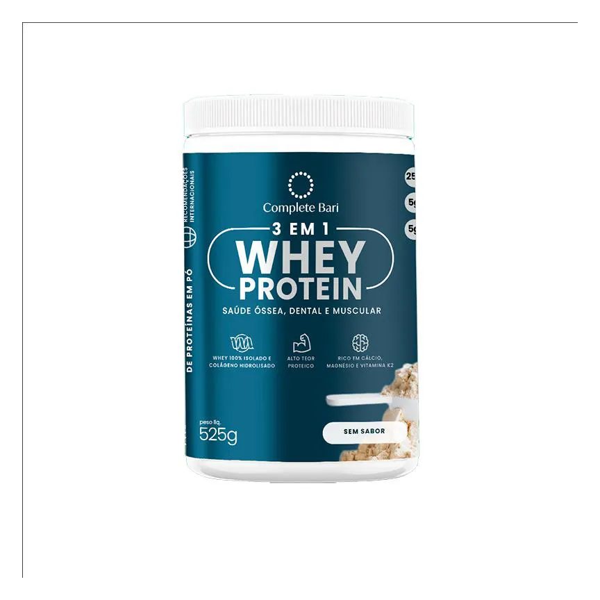 Whey Isolado 3 em 1 Neutro 525gr Complete Bari