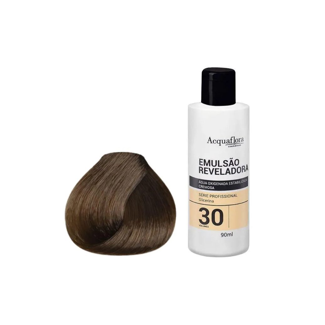 Kit Coloração Acquaflora Permanente 8.3+Água Oxigenad 30vol