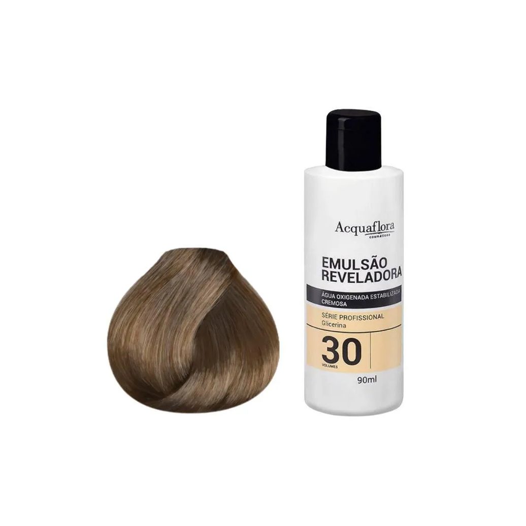 Kit Coloração Acquaflora Permanente 8.0+Água Oxigenad 30vol