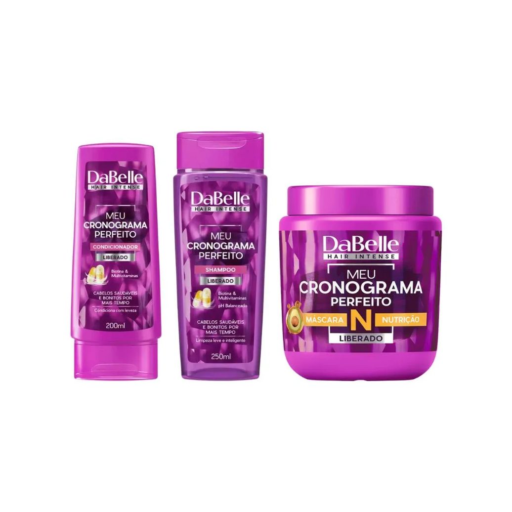 Kit Dabelle Meu Cronograma Perf Shampoo+Condicionado+Máscara