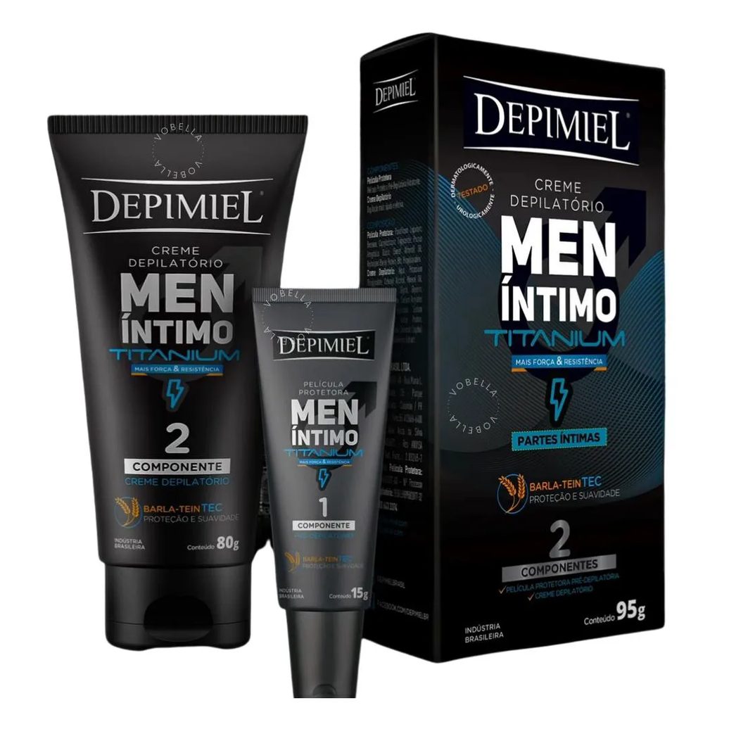 Kit Depilação Depimiel Masculino Men Corpo + Partes Íntimas