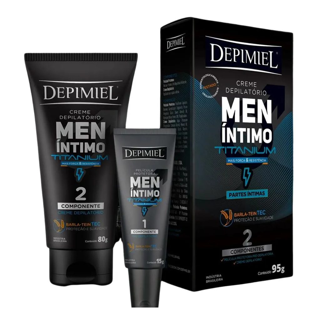 Kit 2 Cremes Depilatório Men Masculino Íntimo Homem Depimiel