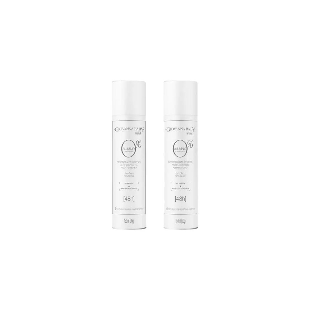 Desodorante Aero Giovanna Baby 150ml 0% Aluminio Neutral-2un