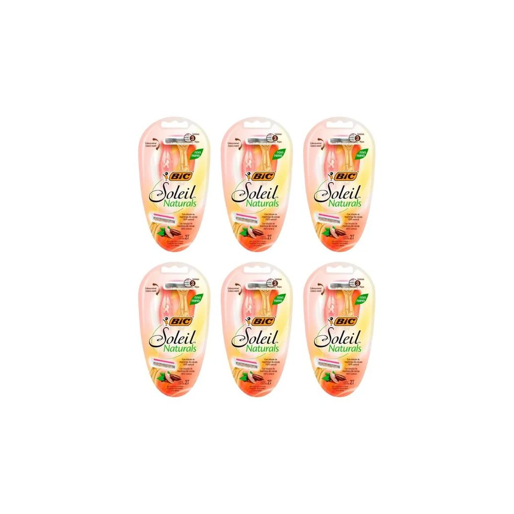 Aparelho de Barbear Bic Soleil Naturals VD/AM C/2- 6un