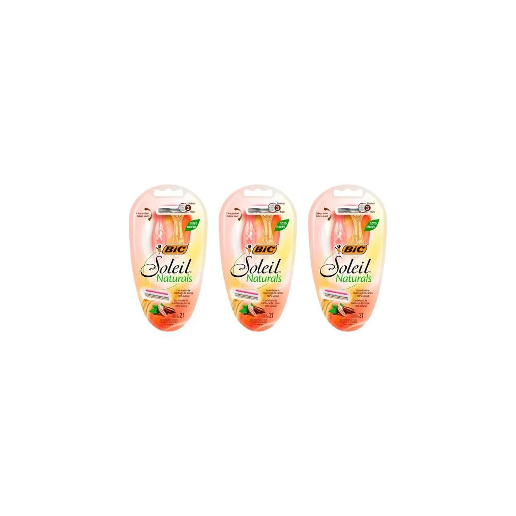 Aparelho de Barbear Bic Soleil Naturals VD/AM C/2- 3un