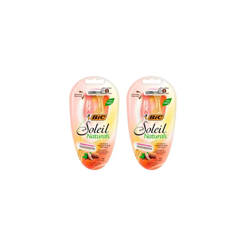 Aparelho de Barbear Bic Soleil Naturals VD/AM C/2- 2un