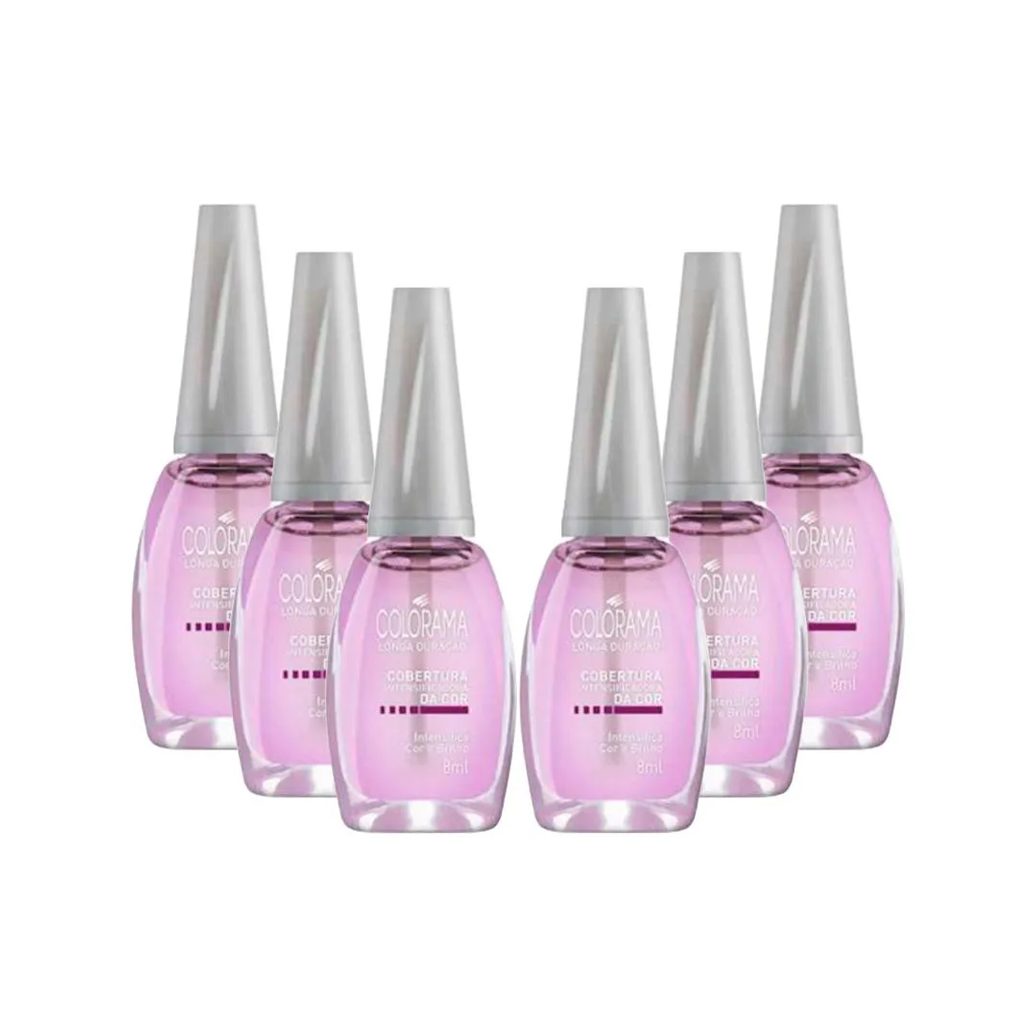 Kit Esmaltes Colorama Tratamento - Cobertura Intensificadora da Cor (6 Unidades)