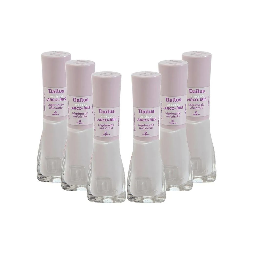 Kit Esmaltes Dailus Cremoso Coleção Atras do Arco Íris - Lagrimas de Unicórnio (6 Unidades)