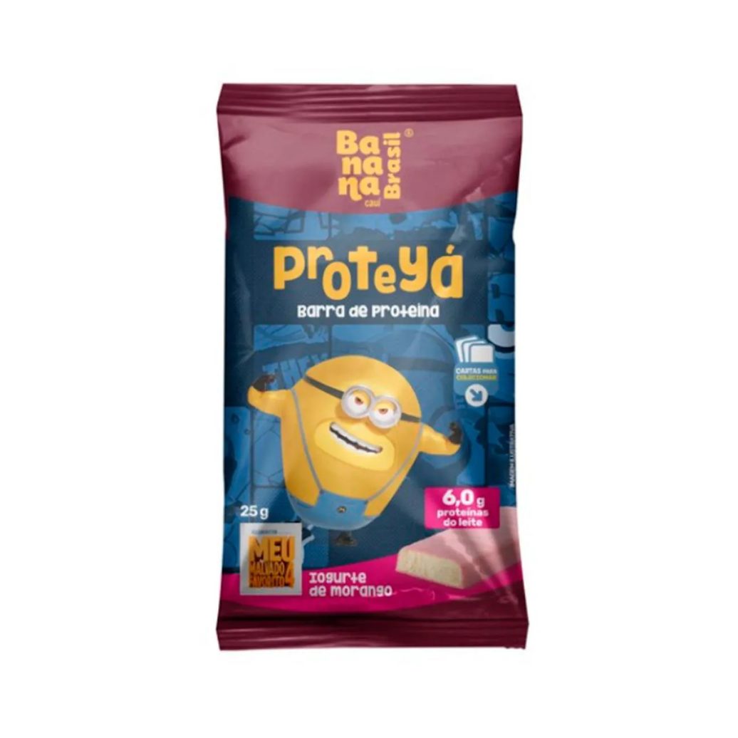 Barra de Proteína Banana Brasil Proteyá Iogurte de Morango 25g