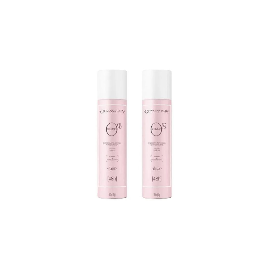 Desodorante Aero Giovanna Baby 150ml 0% Aluminio Classic-2un