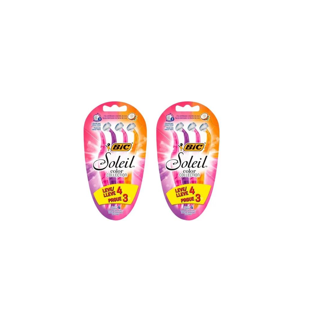 Aparelho de Barbear Bic Soleil Com 4 - Kit C/2un