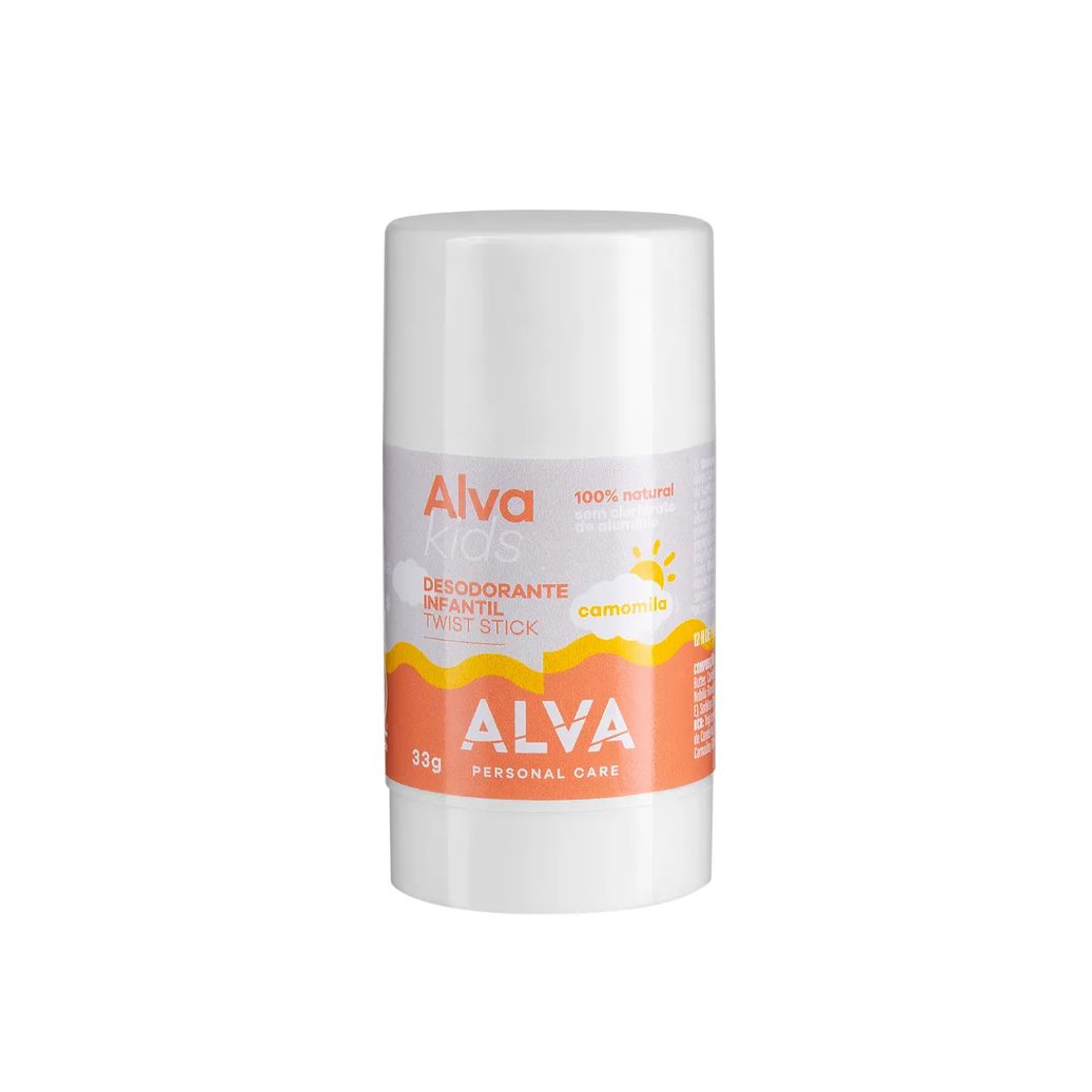 Desodorante Natural Infantil Alva Kids Twist Stick Camomila 33g