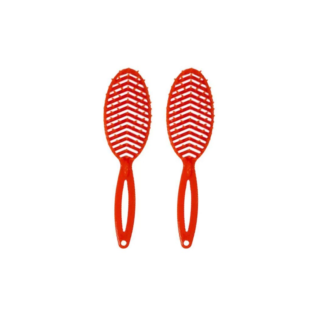 Escova de Cabelo Darma Flex 339 Oval Laranja - Kit C/ 2un