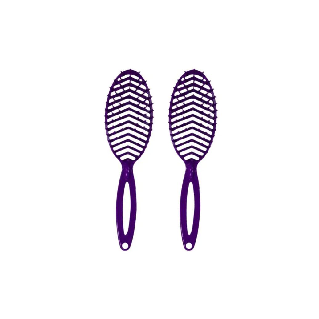 Escova de Cabelo Darma Flex Oval Roxa - Kit C/ 2un