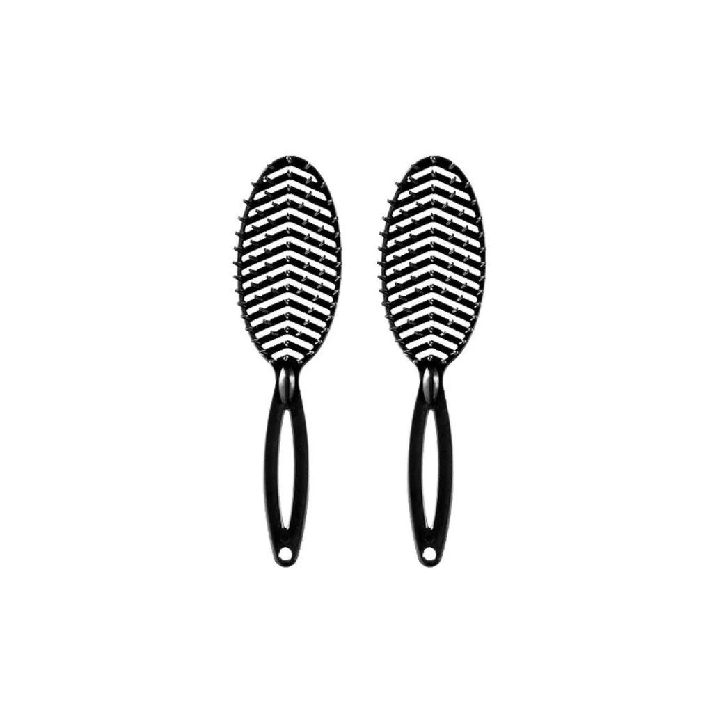 Escova de Cabelo Darma Flex Oval Preta - Kit C/ 2un