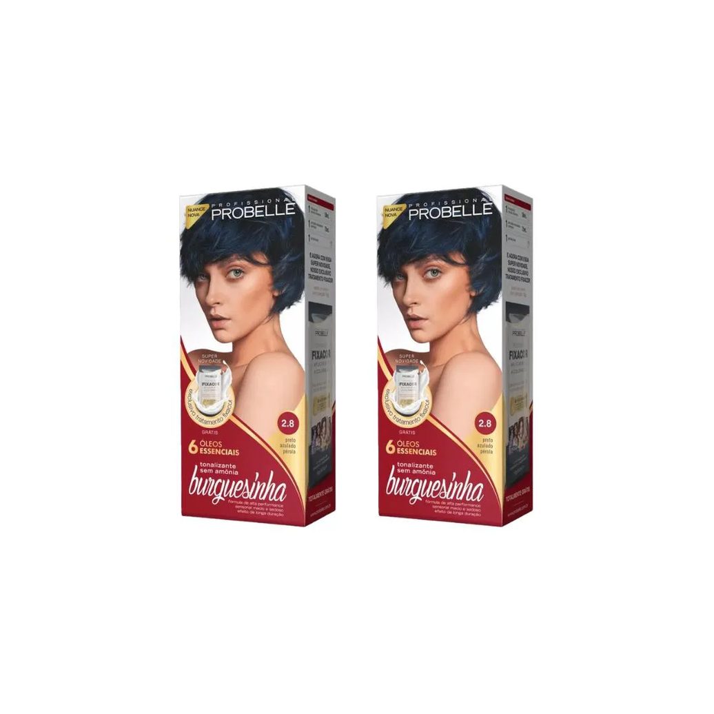Coloraçao Probelle Burguesinha 2.8 Preto Azulado Perola-2un