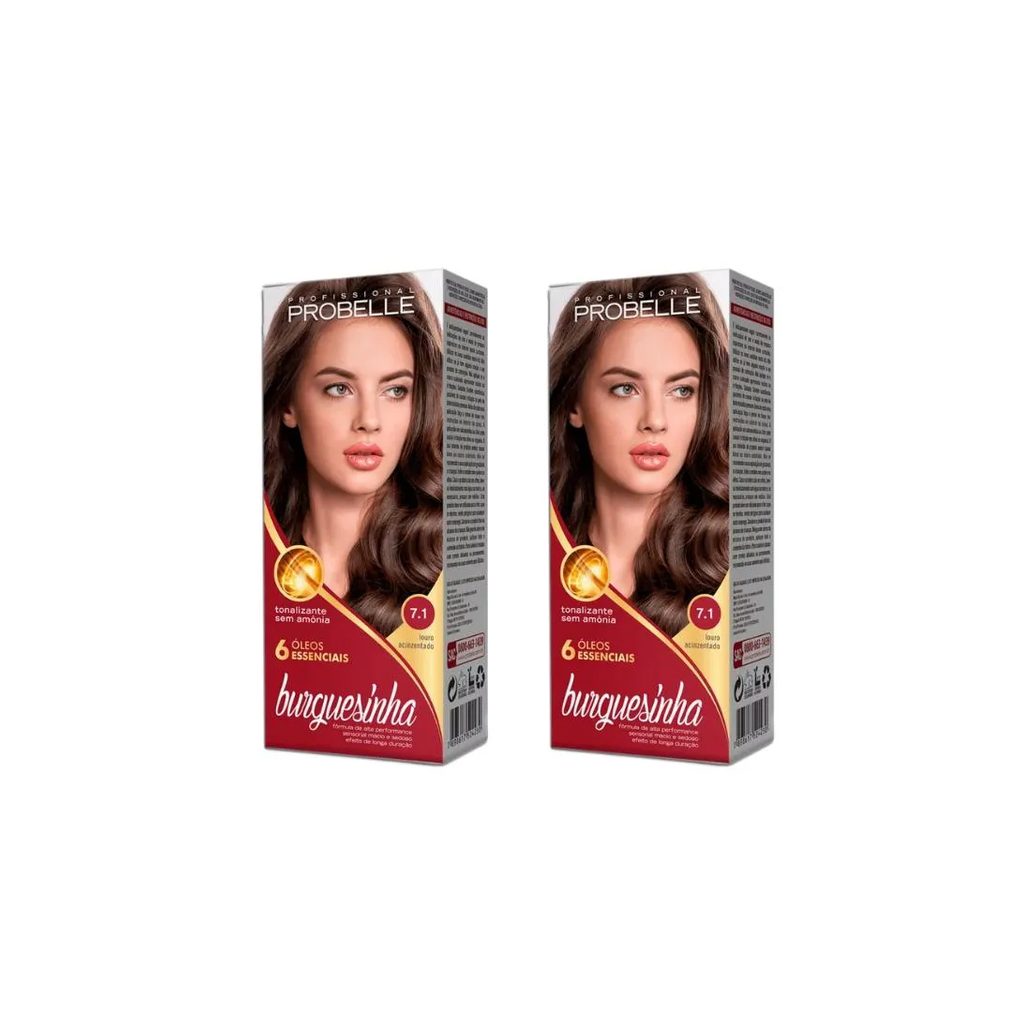 Coloraçao Probelle Burguesinha 7.1 Louro Acinz-Kit C/2un