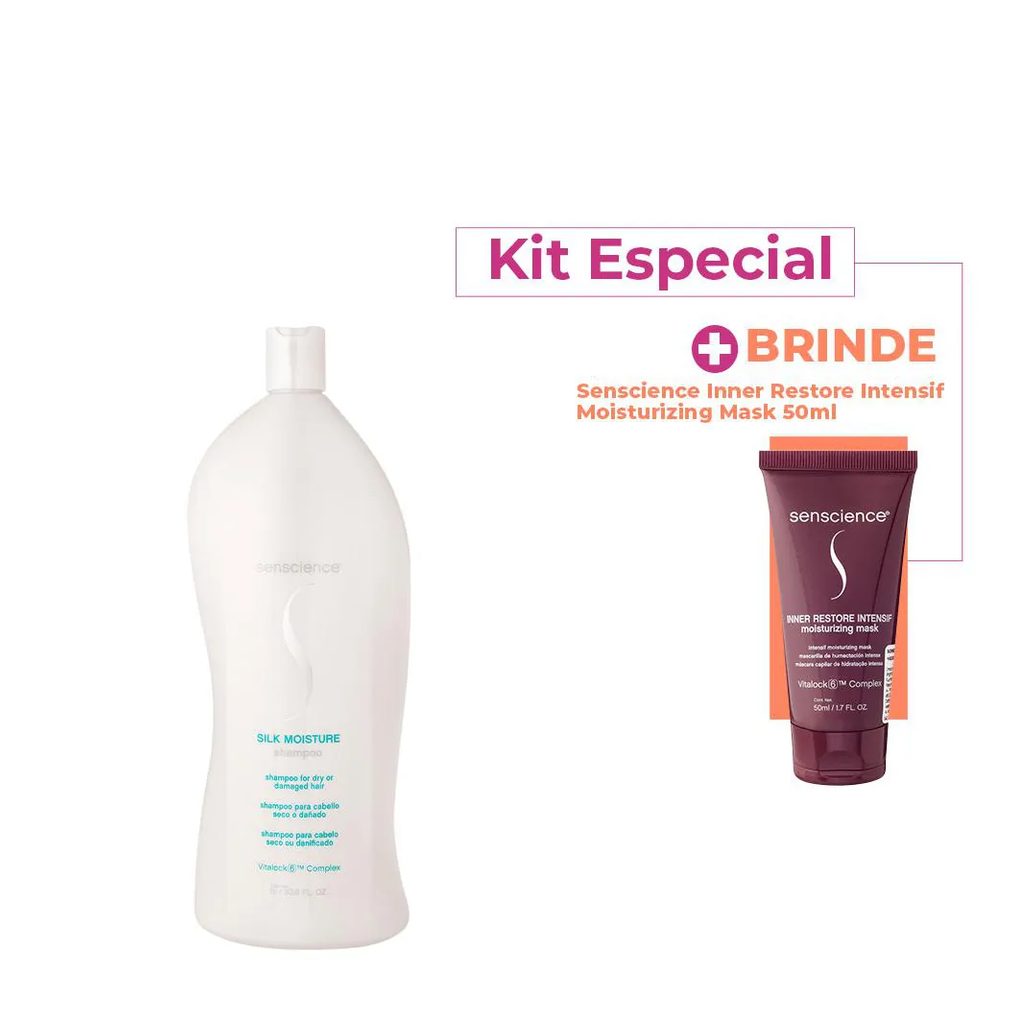 Kit Senscience Silk Moisture Shampoo Litro e Inner Restore Intensif (2 Produtos)