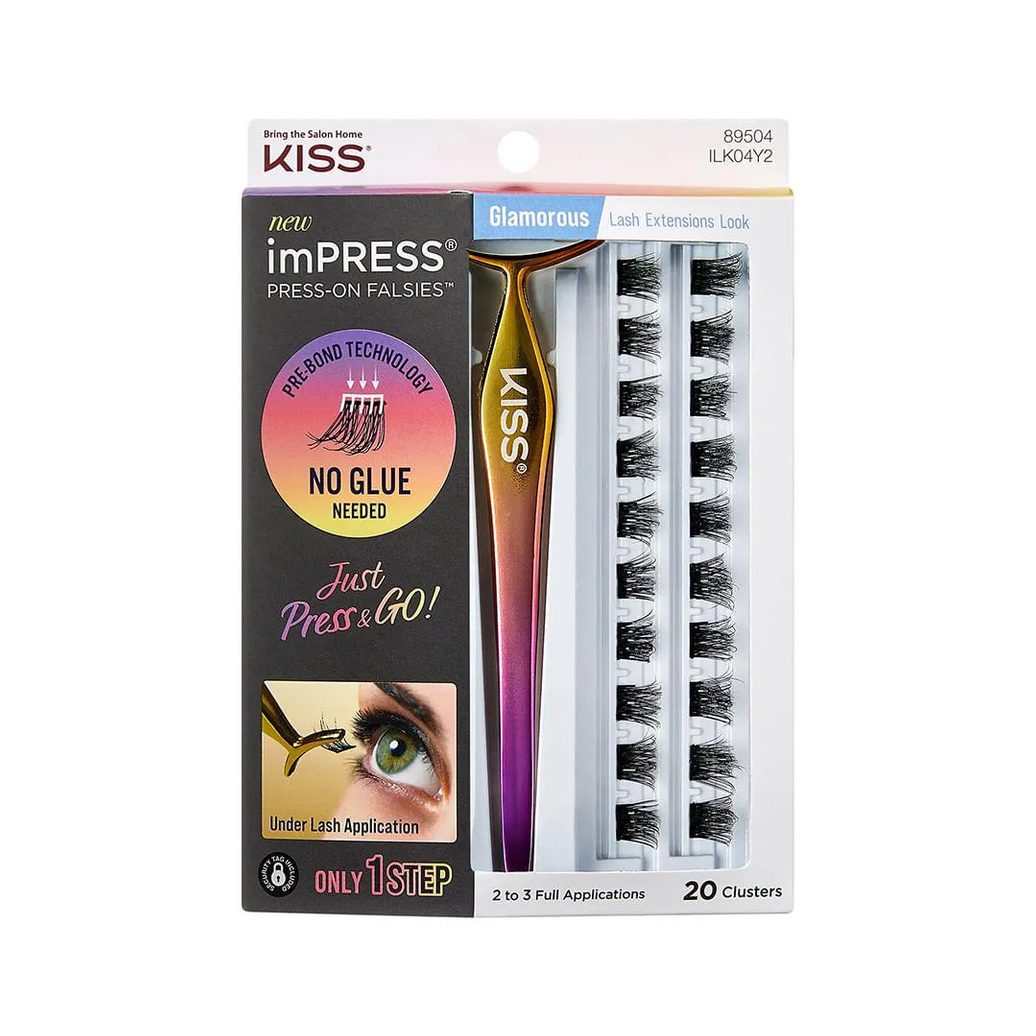 Cílios Postiços ImPRESS Press-on Falsies Glamorous - Kiss New York Impress Glamorous
