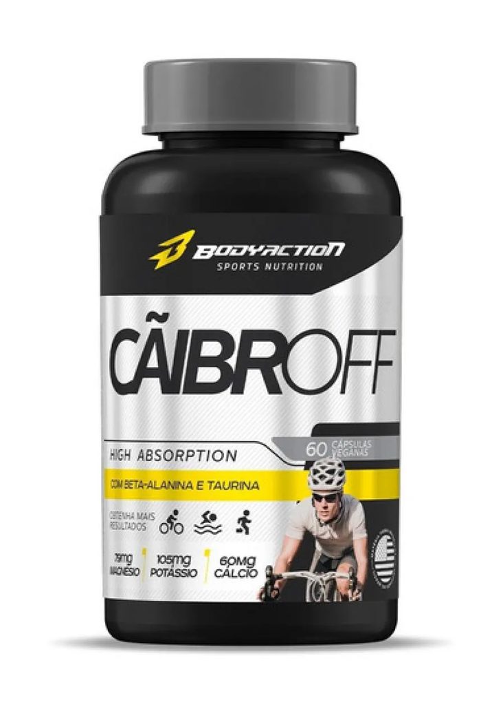 Cãibroff 60 Caps Anti Caimbras Potássio Magnésio B Alanina Sabor Sem Sabor