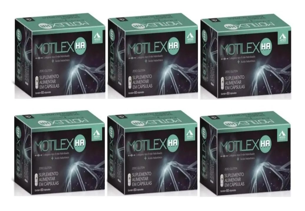 Motilex Ha Kit C/6 Caixas C/60 cápsulas Cada - Colágeno Tipo 2 + Ácido Hialurônico