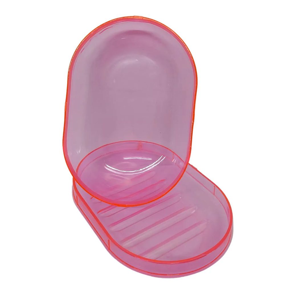 Saboneteira Cristal Luxo Translucida Rosa