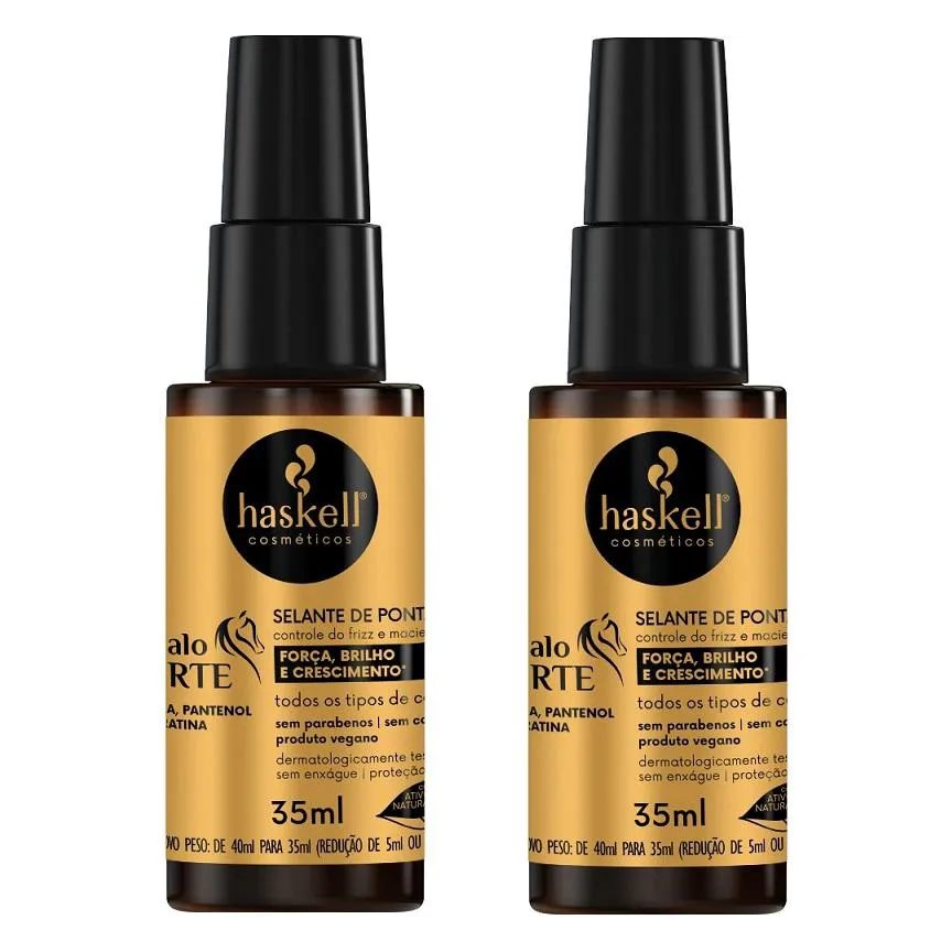 Kit 2 Selante Pontas Cavalo Forte Haskell Sérum Fina 35 ML