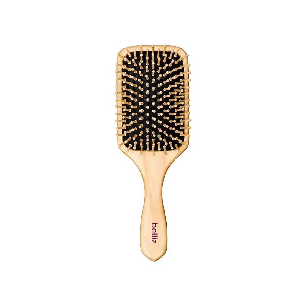 Escova Wood Raquete Com Cerdas de Madeira Belliz - 445