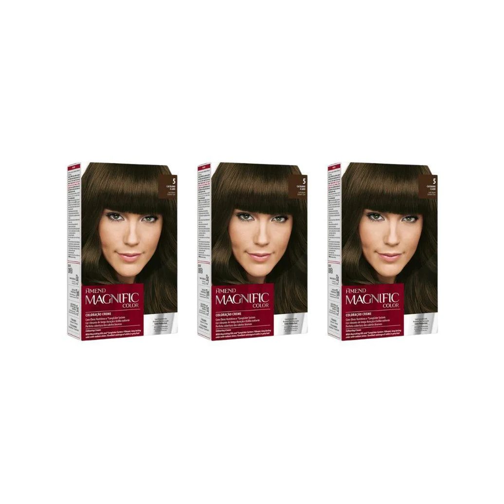 Coloraçao Amend Magnific Cr Perm 5.0 Cast Claro-Kit C/3un