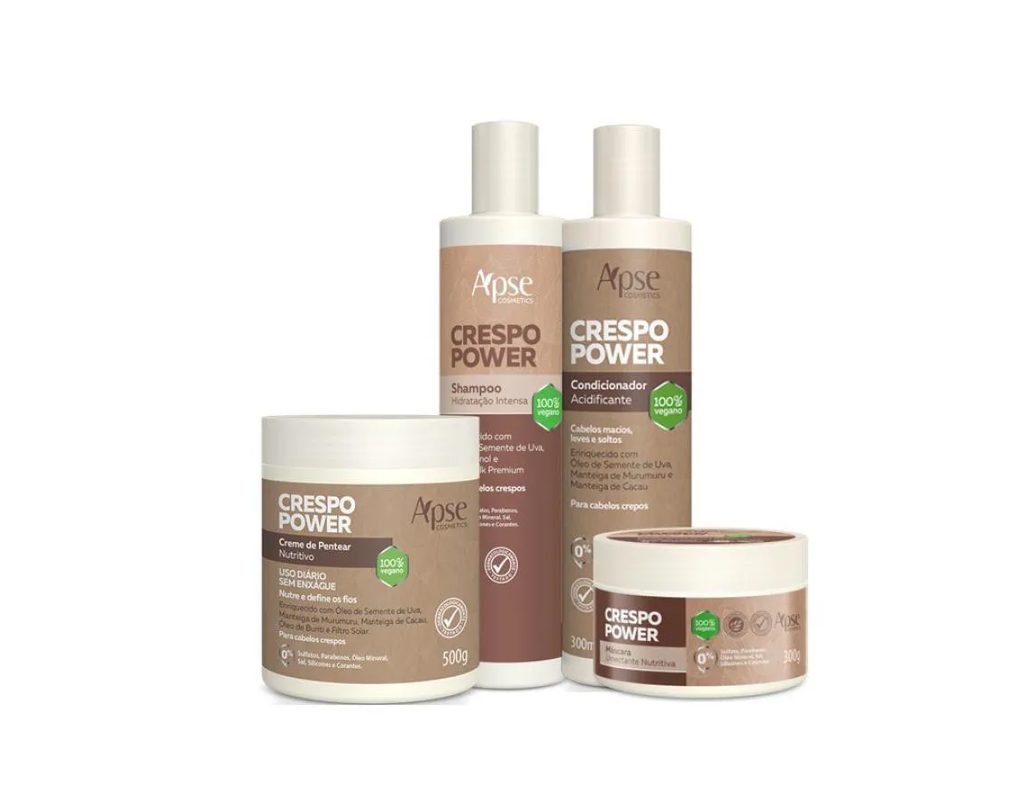 Kit Shampoo, Cond., Máscara E Creme De Pentear Crespo