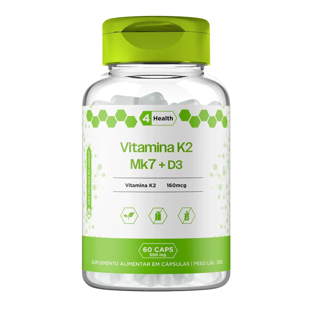 Vitamina K2 Mk7 160mcg + D3 2000ui - 4 Health