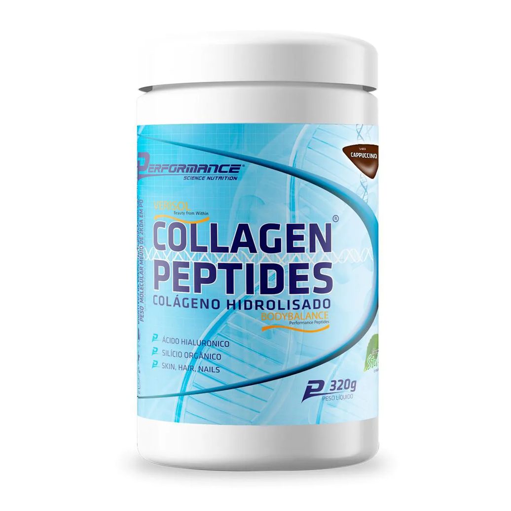 Colágeno Hidrolisado Verisol e Body Balance Collagen Peptides 320G - Performance Nutrition Sem Sabor