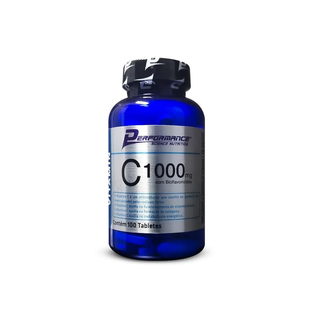 Vitamina C 1000Mg em Tabletes - Performance Nutrition 100 Tabs
