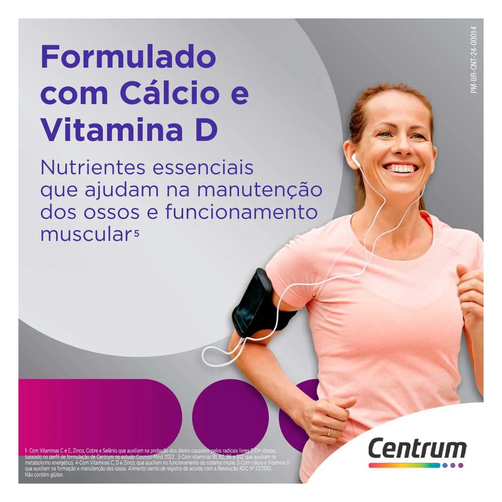 Kit Creme Fixador de Dentadura Ultra Corega Tripla Ação Sem Sabor 8,5g + Polivitamínico Centrum Select Mulher 50+ 60 comprimidos