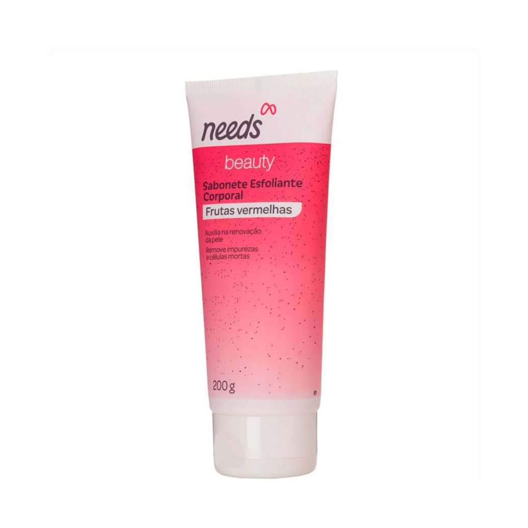 Sabonete Esfoliante Needs Beauty Frutas Vermelhas 200g