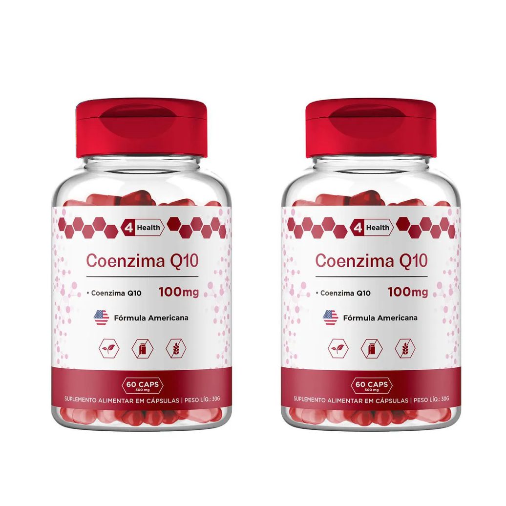 Coenzima Q10 100mg 60 Capsulas - 4 Health - 2 Potes