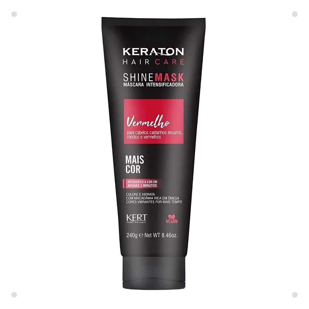 Máscara Matizadora Keraton Kert Shine Mask Vermelho 240g