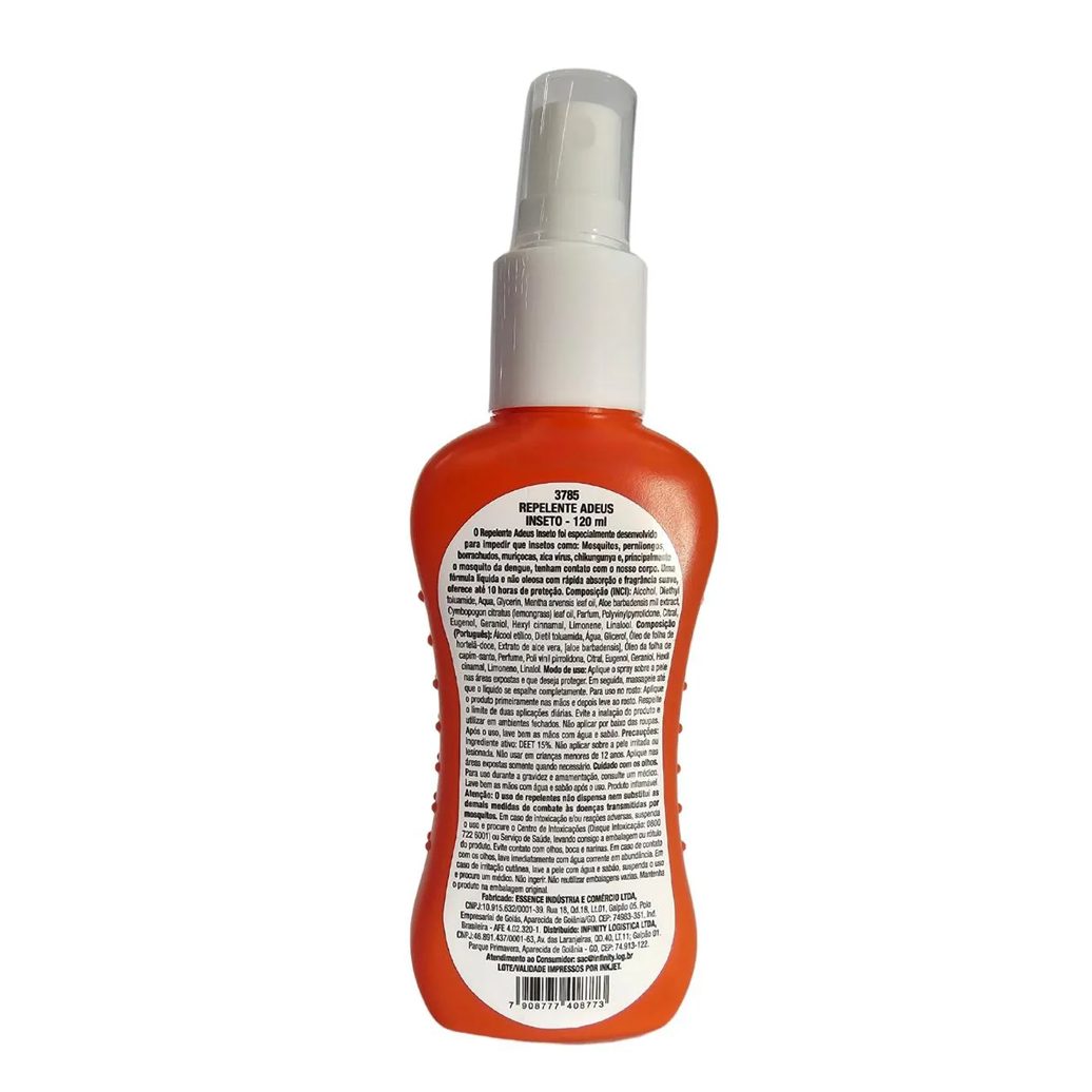 Repelente de Insetos Spray Adeus Mosquito Bem Estar Casa Abelha Rainha 120ml
