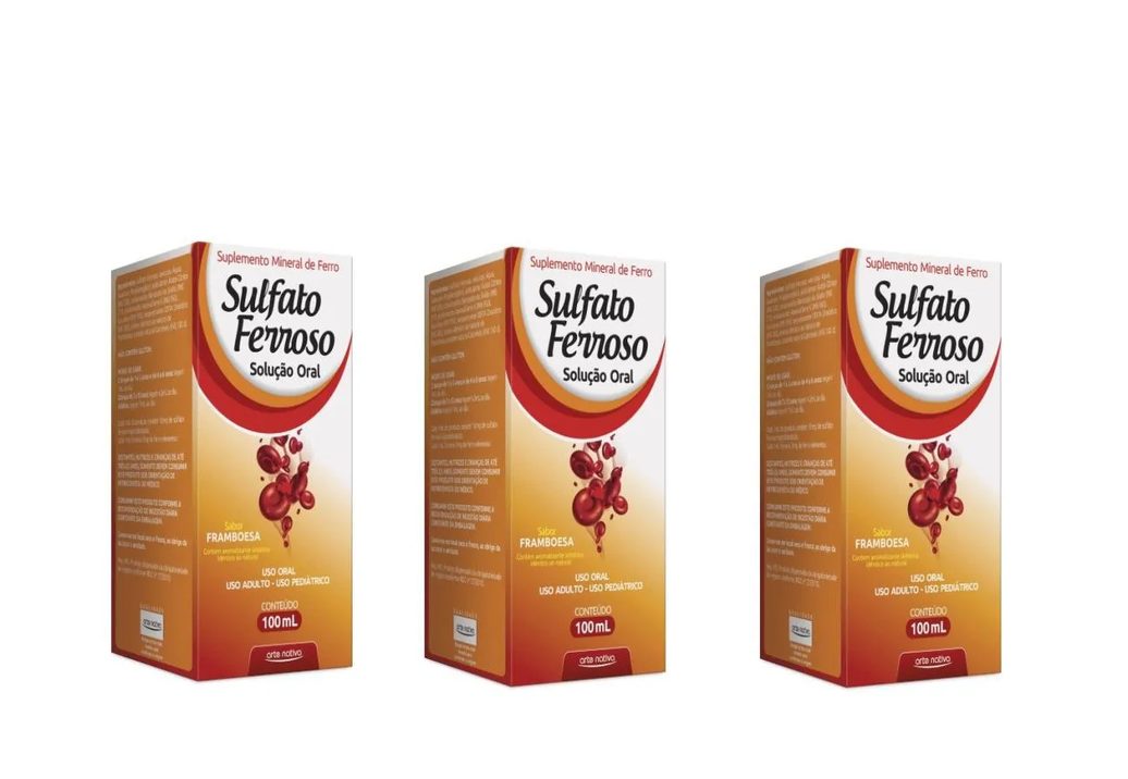 Kit C/3 Sulfato Ferroso Solução 100Ml - Arte Nativa