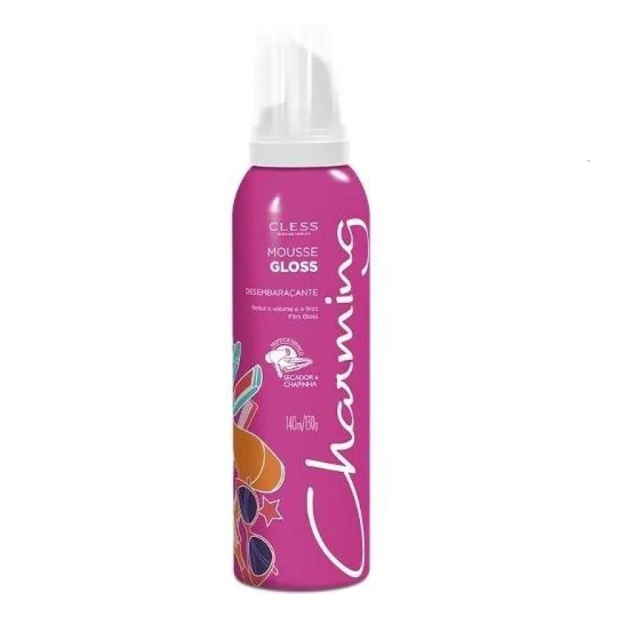 Mousse para Cabelo Charming 140ml Gloss Protecao Termica