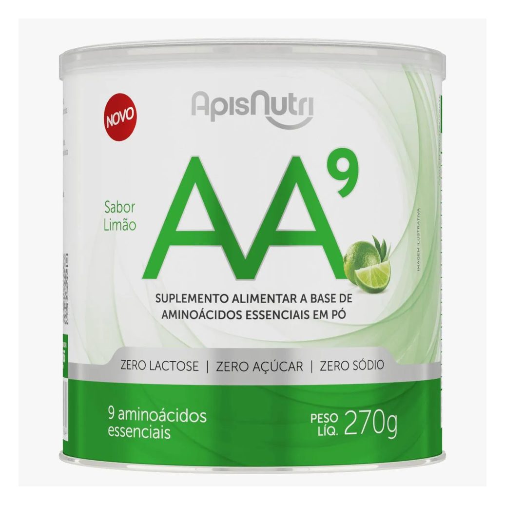 Aa9 Aminoácidos Essenciais 270 Gramas Zero Açúcar Apisnutri