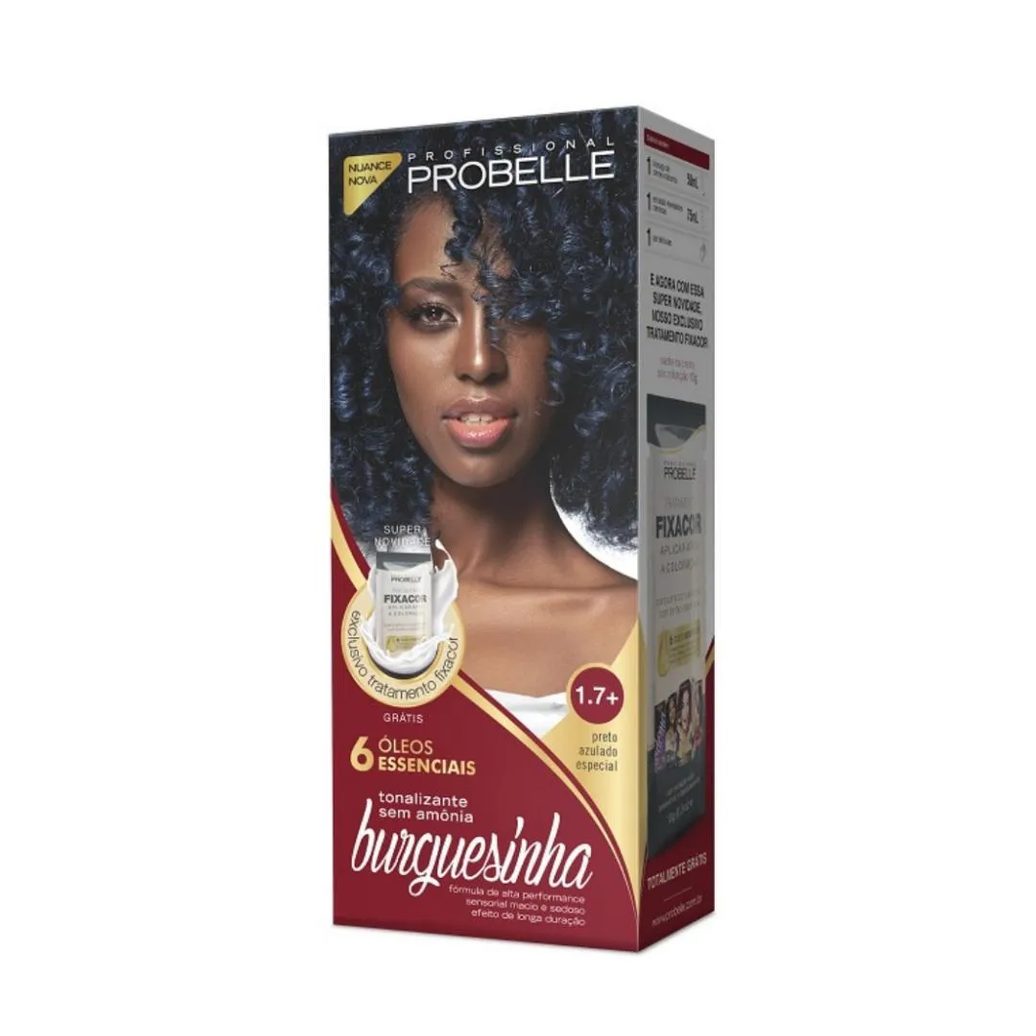 Tintura Probelle Burguesinha sem Amonia 1.7 Preto Azulado