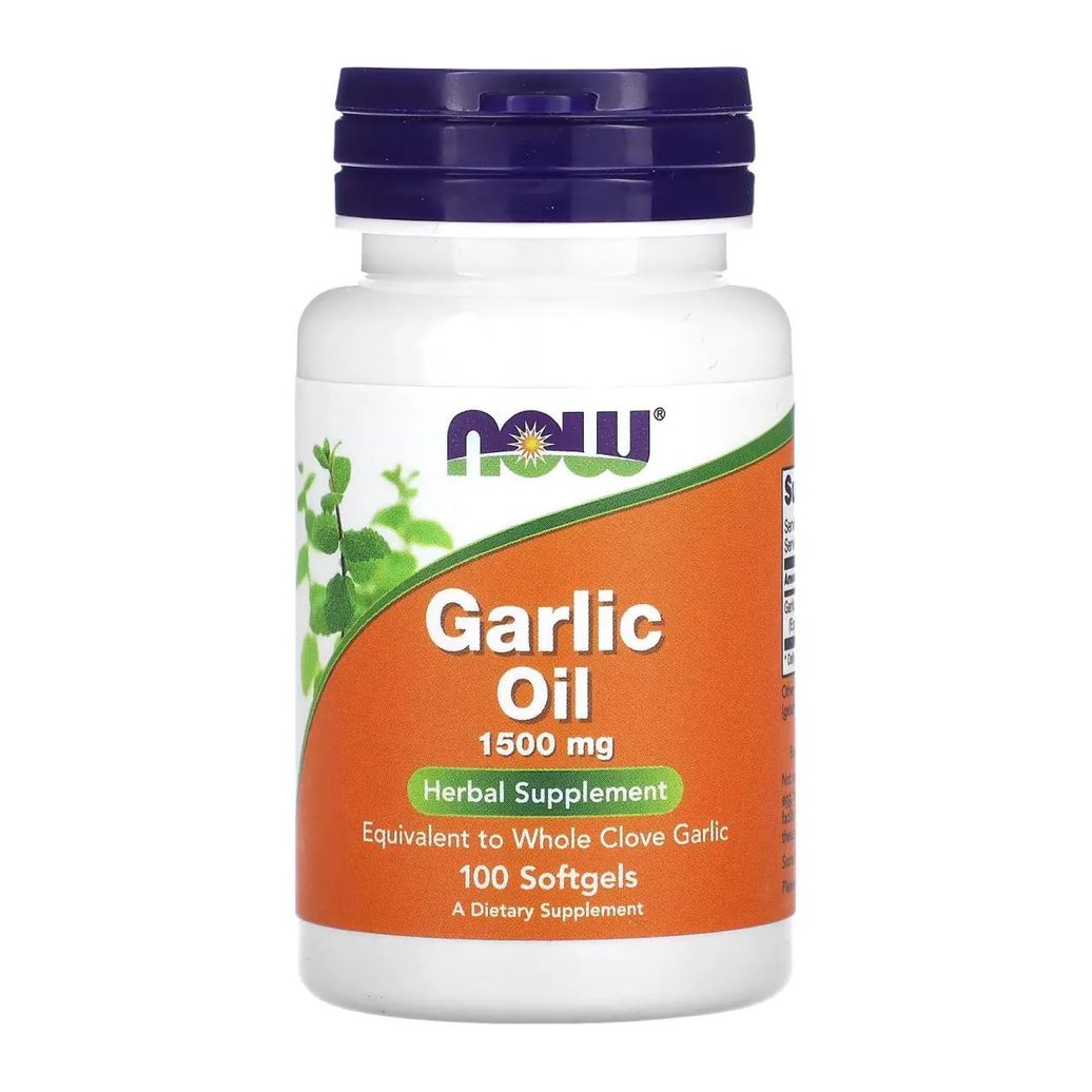 Oleo de Alho ( Garlic Oil ) 1500mg 100 Capsulas Softgels - Now Foods